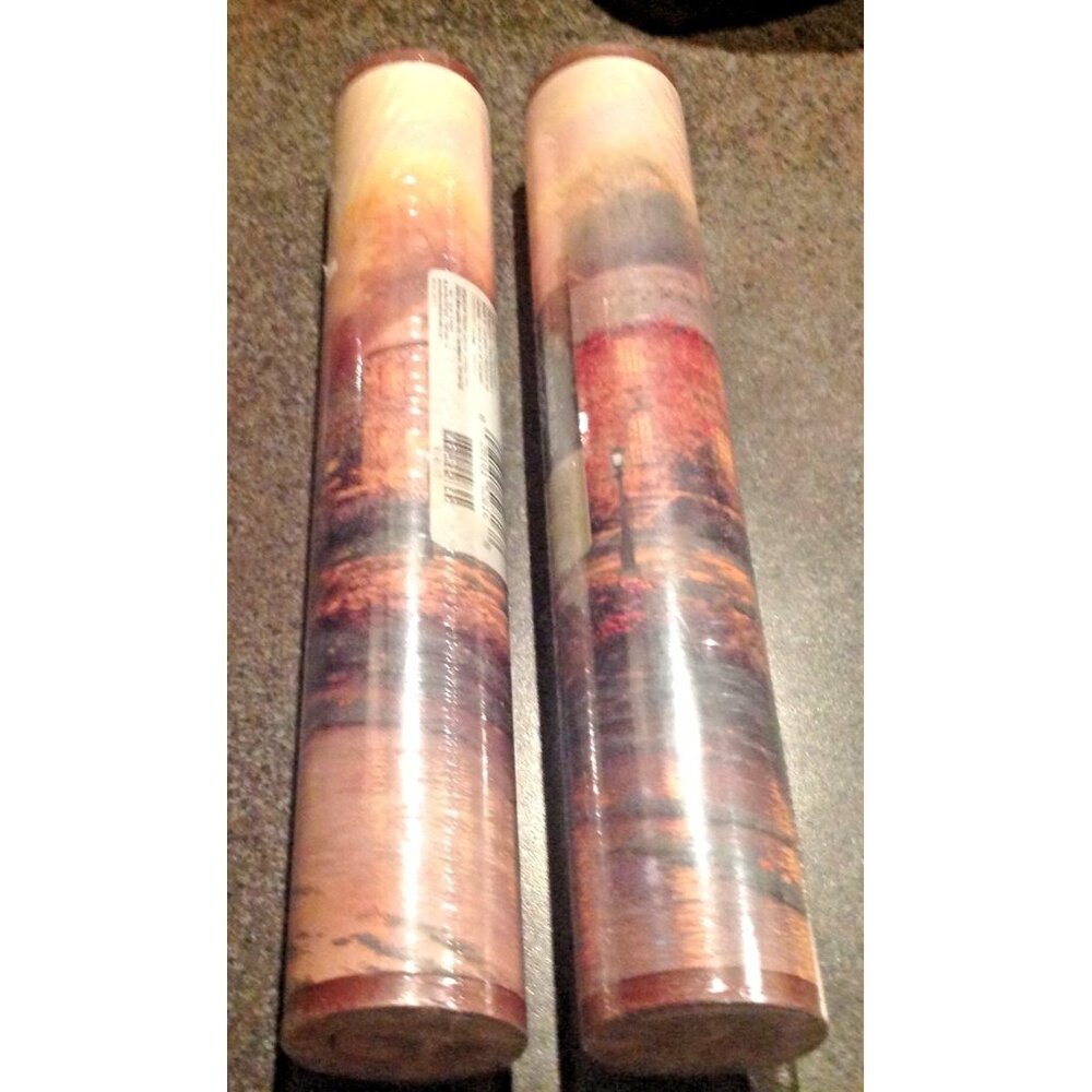 Thomas Kinkade Wallpaper Border Cottage Boat Lake Brown Imperial 30882210 x 2